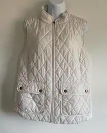 Croft & Barrow Womens Puffer Vests  White Puffer Vest SIZE M