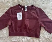 Gymshark Everyday Seamless Crop Top Burgundy Brown
Size Large