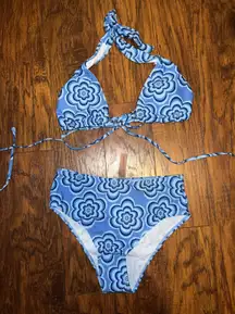 Blue Floral Bikini