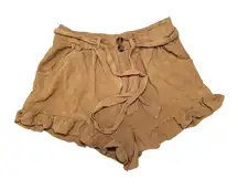 Umgee Linen Ruffle Shorts S
