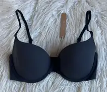 Skims Fits Everybody Pushup Demi Bra Onyx Size 32D