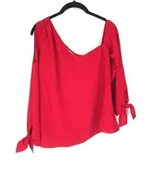 Amanda Uprichard blouse top red women's size small
