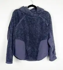 Nike Sherpa Fuzzy Hooded Pullover Sz S‎