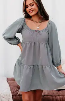 CJLA Isadora On Off Shoulder Tiered Front Tie Dress L