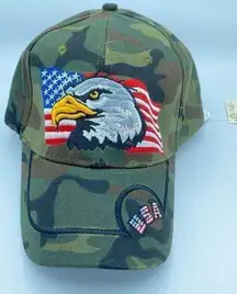 American Eagle Camo Patriotic Baseball Cap By Amrita Singh