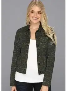 Hurley | Camouflage Camo Denim Printed Button Down Jacket Size S Small