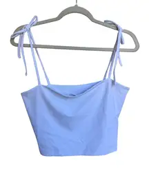 Susana Monaco $98 Tie Top‎ Tank In Sugar White Size Large NWT