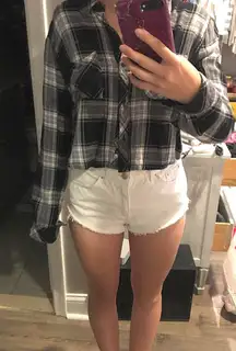 Crop Top Button Down Flannel