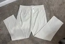 NWT Eileen Fisher Washable Stretch Crepe Pull On Bone Color Slim Ankle Pant 1X.