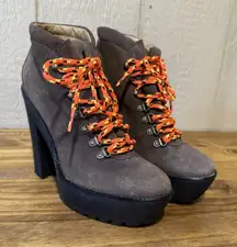 Polo Ralph Lauren‎ Oiled Sueded Helene Bootie Size 38B Size 8 Fluorescent