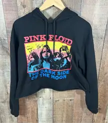 Pink Floyd Dark Side XL Cropped Graphic Band Hoodie Sweatshirt Casual Comfy