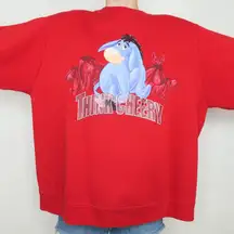 Vintage 90s Eeyore Think Cheery Red Sweatshirt