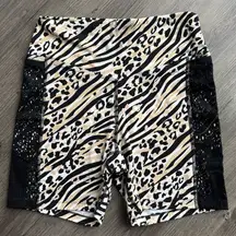 VS Pink Buttery Soft Animal Print Biker Shorts Medium