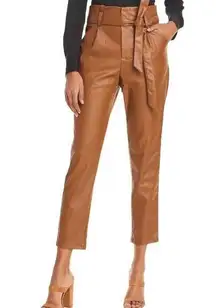 LUCY PARIS womens faux leather pleated casual pants