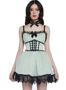 Dolls Kill Bewitched Waltz Babydoll Dress - XS  Cuz you have an aura about you!