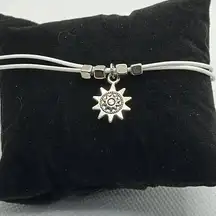 Brand New!! Adjustable cord bracelet/anklet with square beads and star