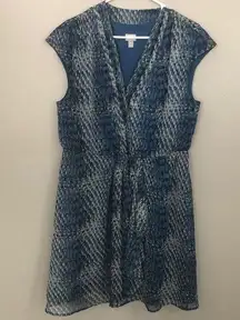 *LAST CHANCE* Converse One Star XL Blue Print Faux Wrap Dress