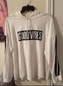 Womens plus size Good Vibes  thin hoodie size 3X New