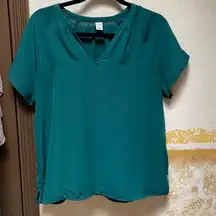 Old Navy dark green blouse