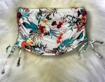 Floral Cropped tube Top Strapless Bandeau size L