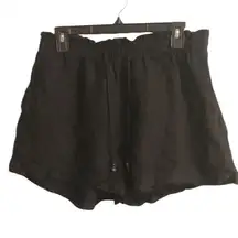 85. H&M linen rayon blend Black Women's Shorts size medium