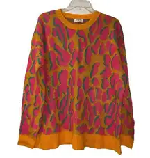 Umgee Multicolor Animal Print Sweater Women’s Medium