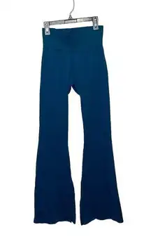 Joy Lab Blue Green Flare Split hem Yoga Pants Flare Leggings Size Small Womens