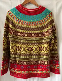 Colorful Patterned Women's Sweater