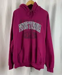 Gildan Heavy Blend 2X Pennsylvania Magenta Graphic Hoodie Sweatshirt Casual