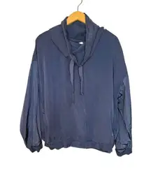 Free People FP Movement Women's Far and Away Cowl Neck Pullover Blue Size S