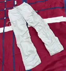 Garage ruched parachute pants cargo 
Color: Icy white Women’s XXS