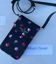 Staci Ditsybud Flap Phone Crossbody- Black Multi