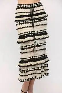 Fate Tiered-Crochet Maxi Skirt