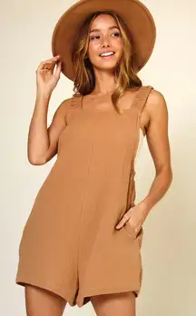 Comfy And Ready Romper In Camel Size Small