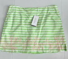 Lady Hagen Green White Striped Golf Athletic Skort Size 14 New