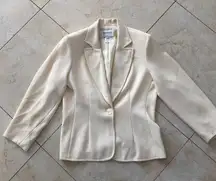 Hugo Buscati Petite Sz 8 Cream Blazer