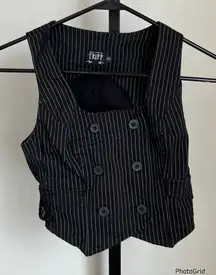 Tripp NYC Vintage Y2K Black Pinstripe Blazer Gothcore Goth Emo