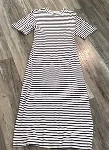 AYR The Oui-Peat Dress Weekend Jaunt Stripe in Black White Stripe size small