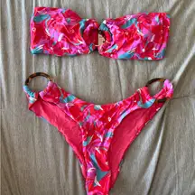 Vibrant Pink and Blue Bikini Set