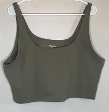 NWOT All Access x Bandier Tempo Crop Sports Bra in Olive