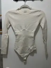 Abercrombie White Bodysuit Long Sleeve