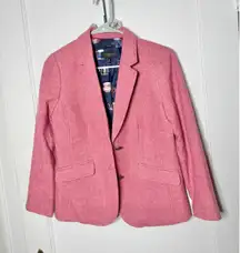 Talbots Light Pink Aberdeen Wool Blend Tea Cup Lined Blazer Jacket Women's 6P