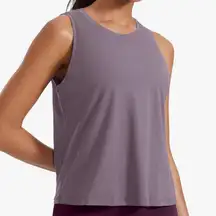 CRZ YOGA Pima Cotton High Neck Tank, Purple grey, Size XS, NWOT
