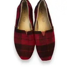 🎈Tom's Alpargata Lumberjack Buffalo Plaid Wool Loafers Size 7