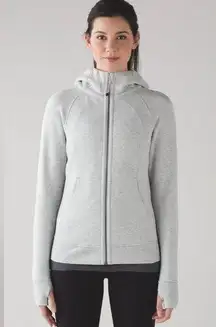 Lululemon Scuba Hoodie Heathered Vapor Grey Jacket Size 4