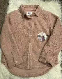 NWT Pink Petals Los Angeles light Pink sherpa coat jacket