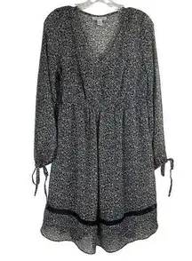 Motherhood Maternity Dress Size Medium Black Floral Lined Boho