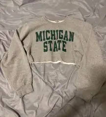 MSU Michigan state cropped sweatshirt 