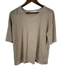 By Together Women's Beige Shirt Sz Small Casual Minimalist Lightweight Neutral