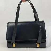 Vintage 50's Finezza Italy Navy Leather Bag